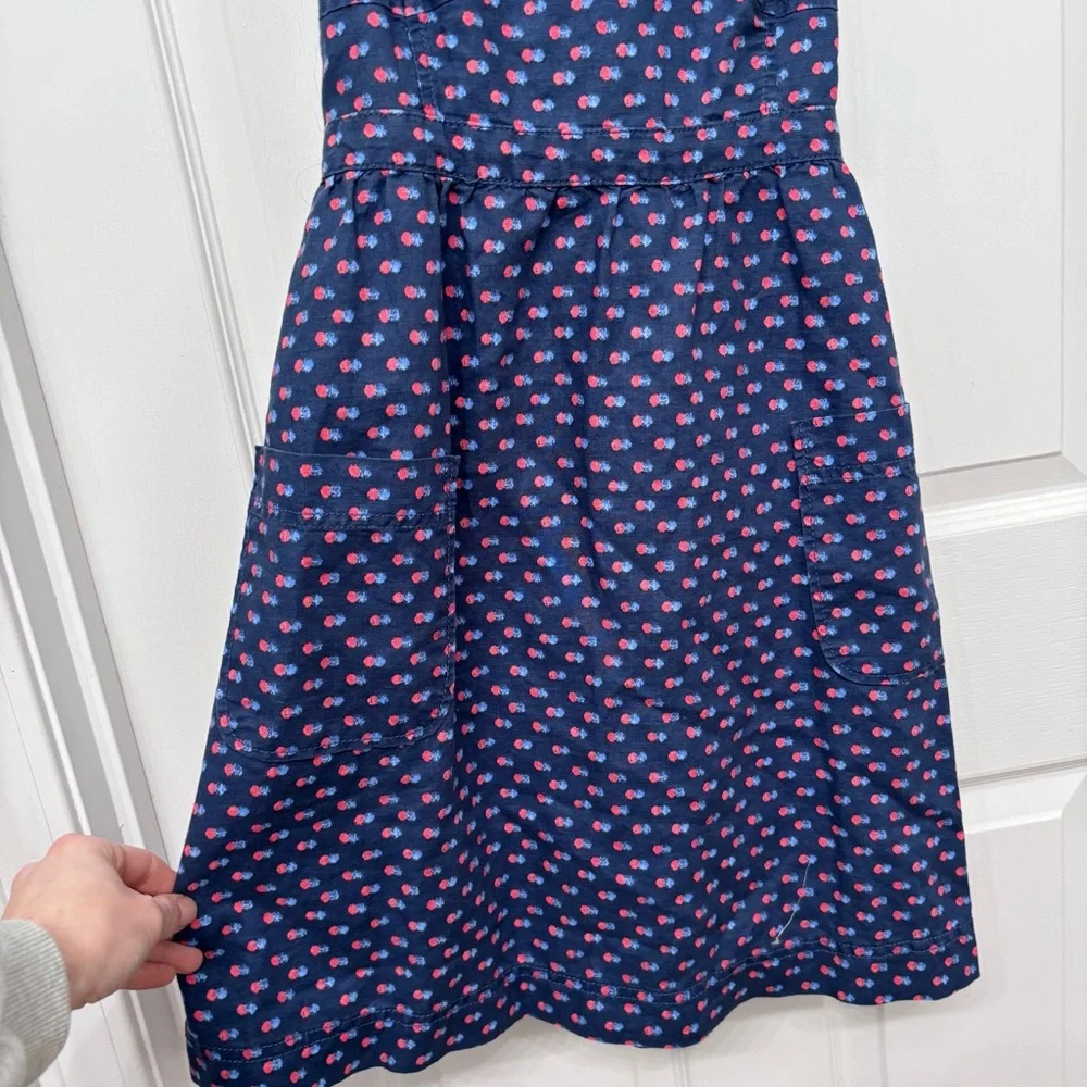 Navy Linen Blend Dot Sundress | Aerie Size M - Picture 5 of 12
